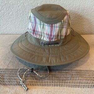 Columbia PFG Khaki Green Plaid Booney Bucket Hat